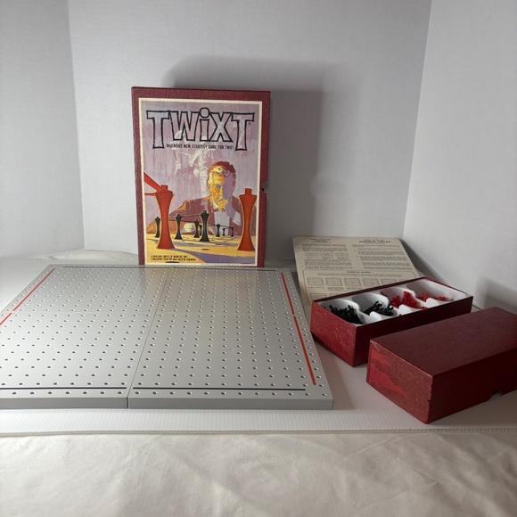 Twixt 3M Bookshelf Strategy Board Game 1962 Complete W/directions pieces & board - Picture 5 of 13